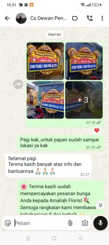 Testimonial Papan Bunga Pernikahan jayapura kota