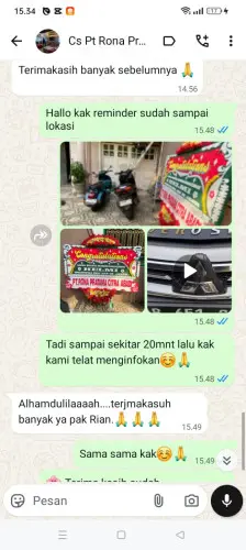 Testimonial Papan Bunga jayapura kota